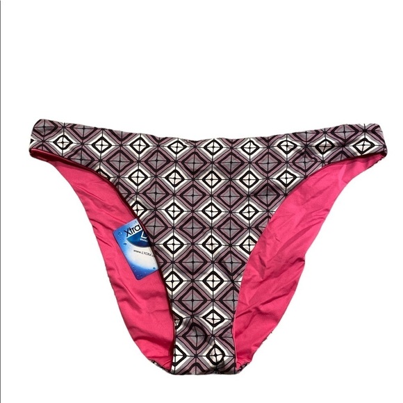 La Perla Bikini Bottom NWT Pink Gray Black Size 8 - Picture 1 of 10
